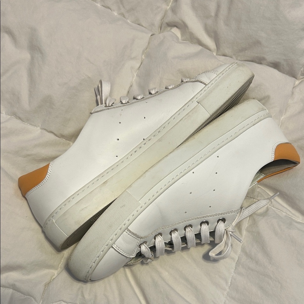 White Leather Sneakers by Calla - Picture 2 of 4